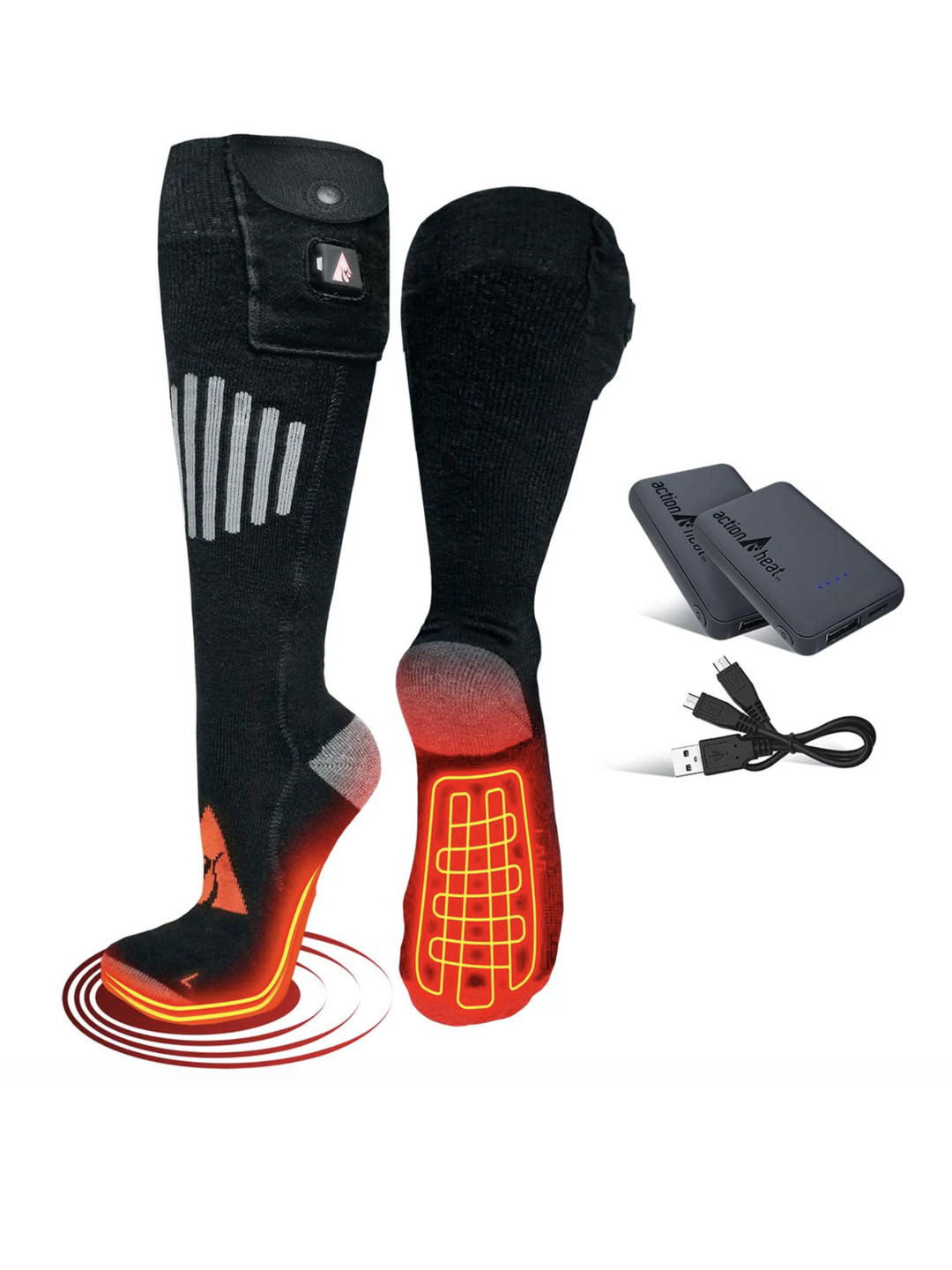 Action Heat 5V Premium Battery Heated Socks - Wool - Unisex