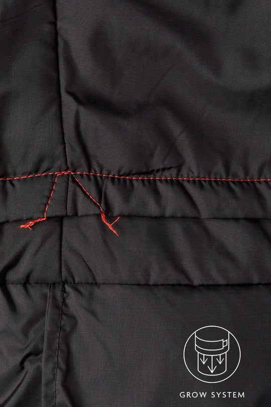 Grow System detail on inside of jacket