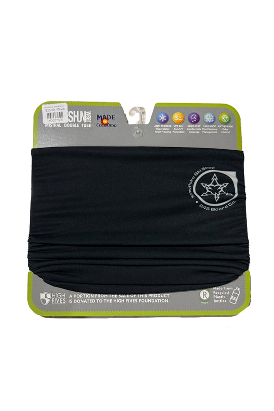 Snowflake Ski Shop neck gaiter, black