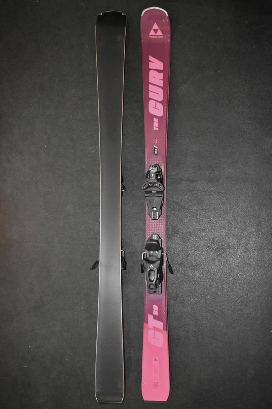 Fischer The Curv GT 80 demo skis with bindings, pink