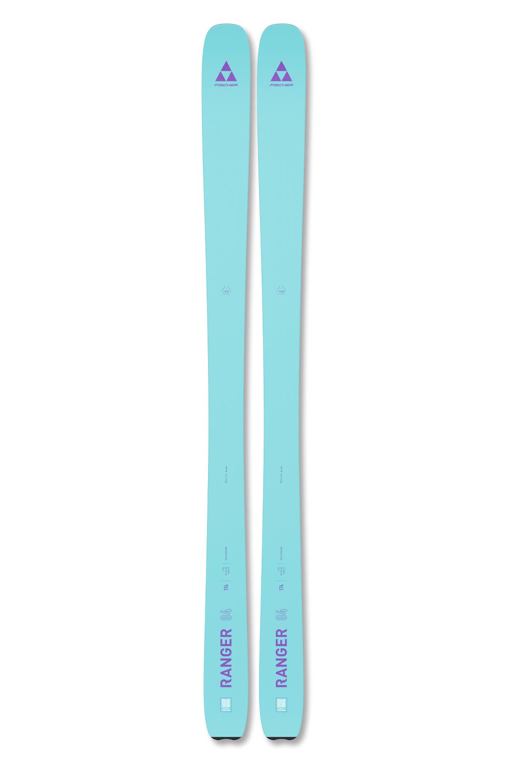 women's Fischer Ranger 84, light blue with purple accents