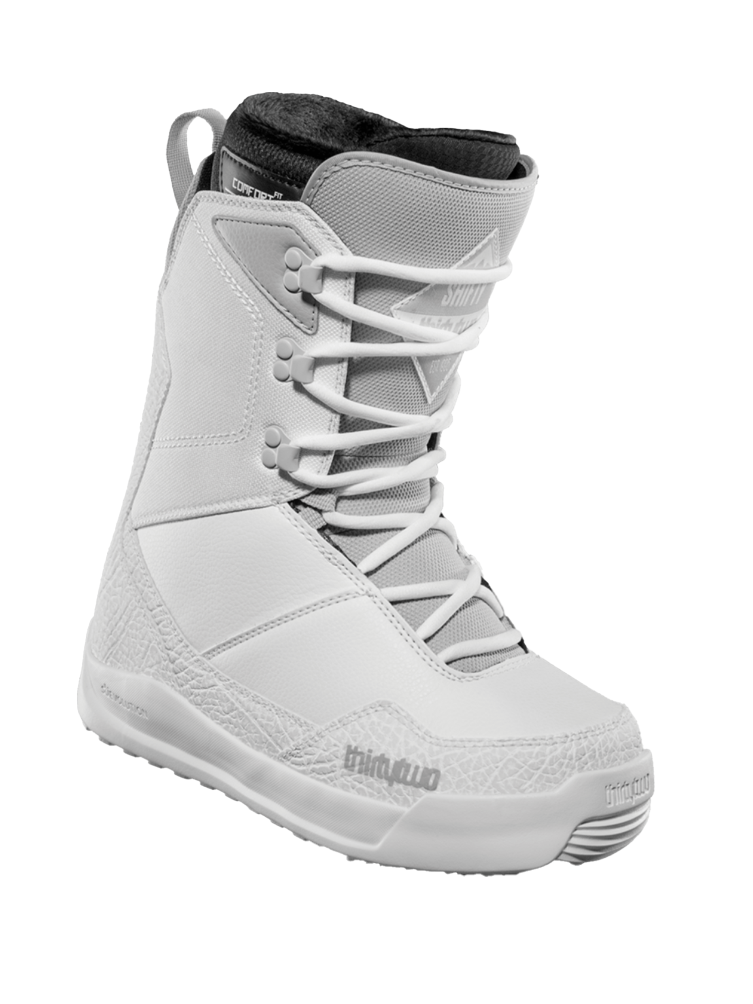 women's Thirty Two Shifty snowboard boots, white with gray accents