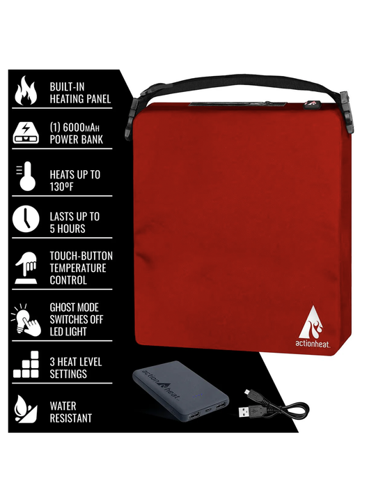 Action Heat heated seat cushion, red