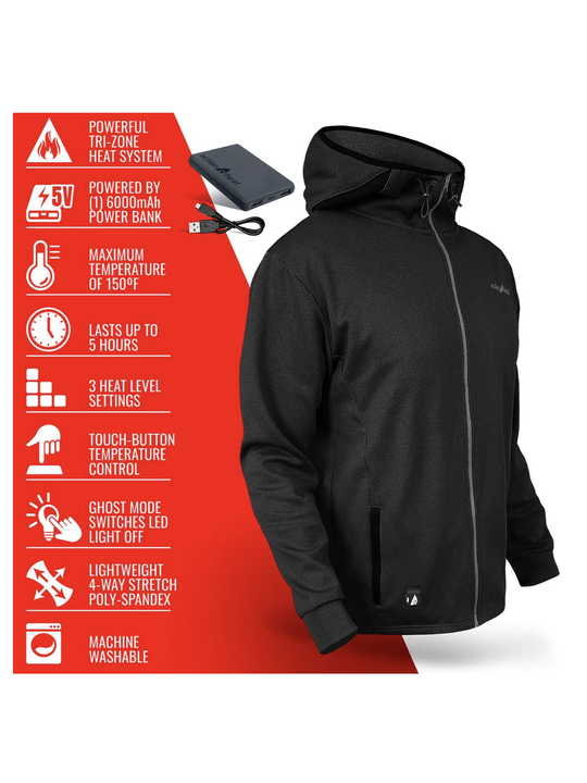 ActionHeat 5V Battery Heated Slim Fit Hoodie - Men's