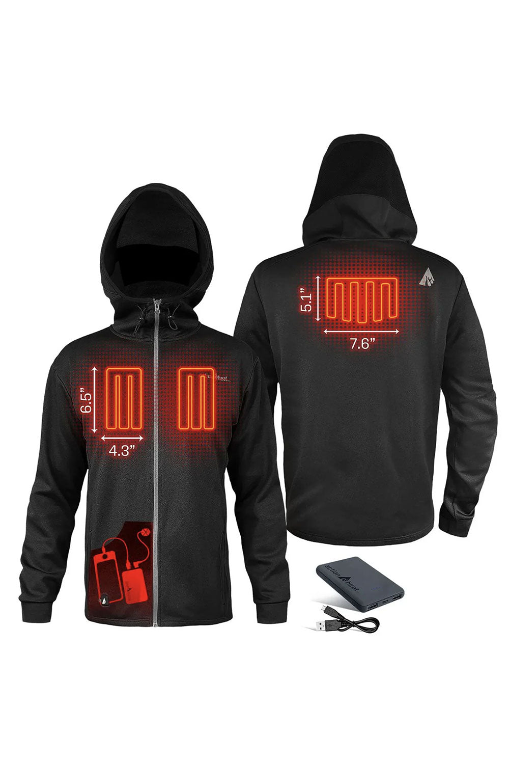 ActionHeat 5V Battery Heated Slim Fit Hoodie - Men's