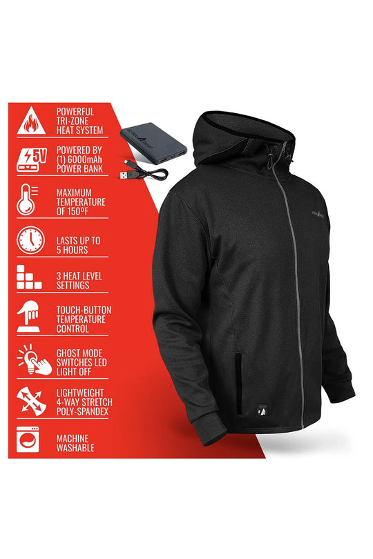 ActionHeat 5V Battery Heated Slim Fit Hoodie - Men's