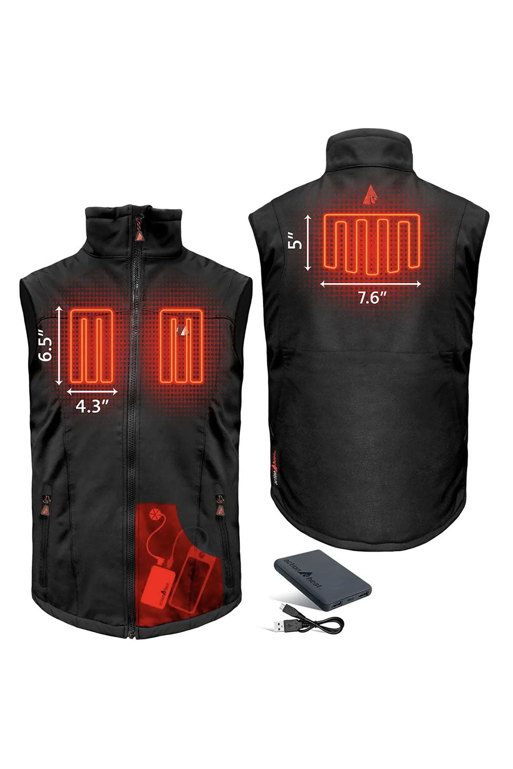 Action Heat 5V Battery Heated Softshell Vest - Men's - 25/26