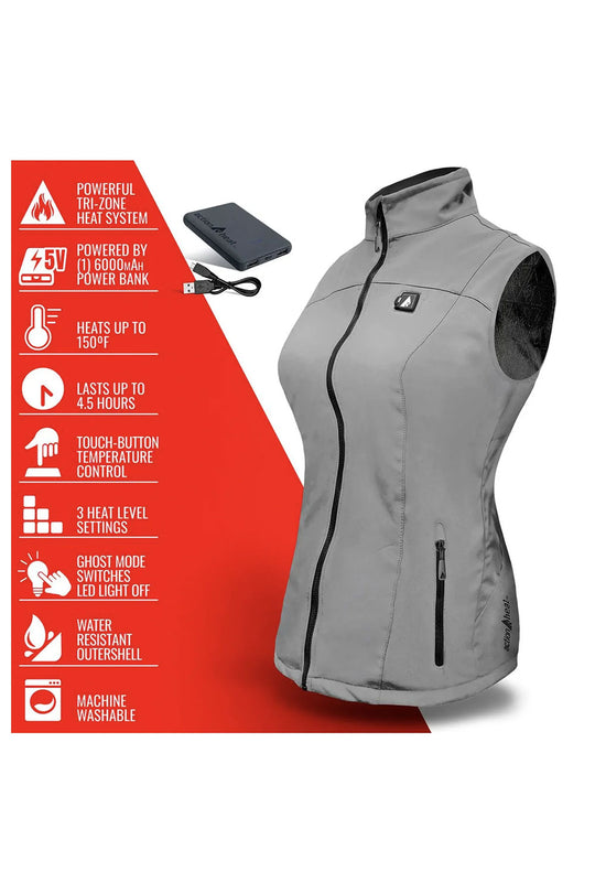 ActionHeat 5V Battery Heated Softshell Vest - Women's