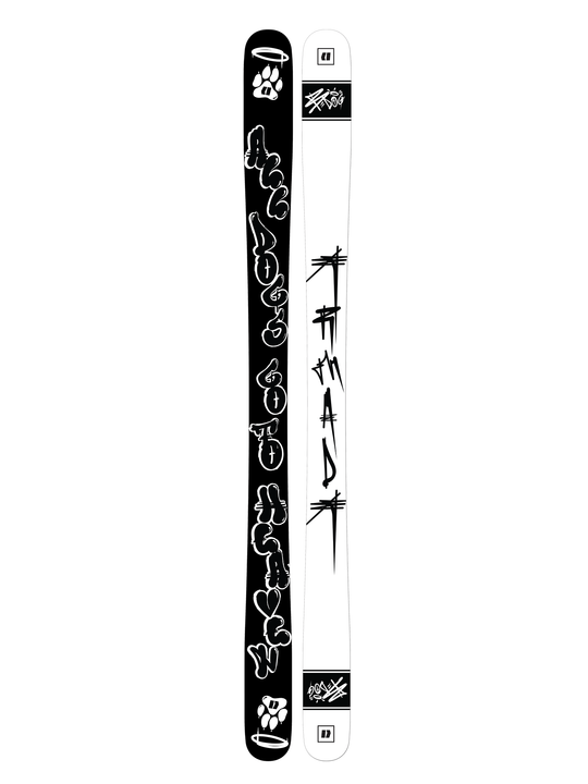 men's Armada BDog skis, black and white abstract graphic