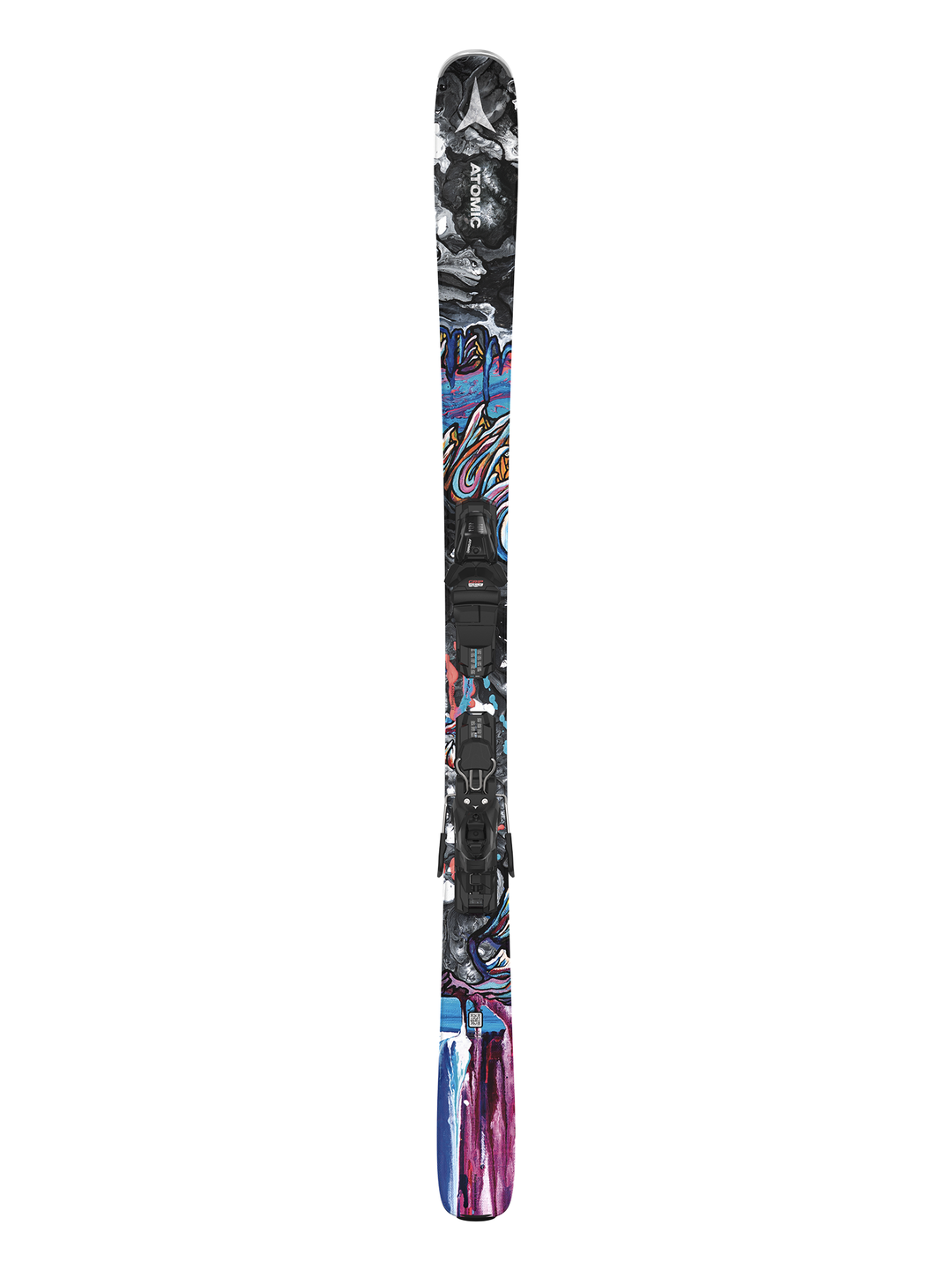 men's Atomic Bent 85 System Ski, multicolored with black bindings