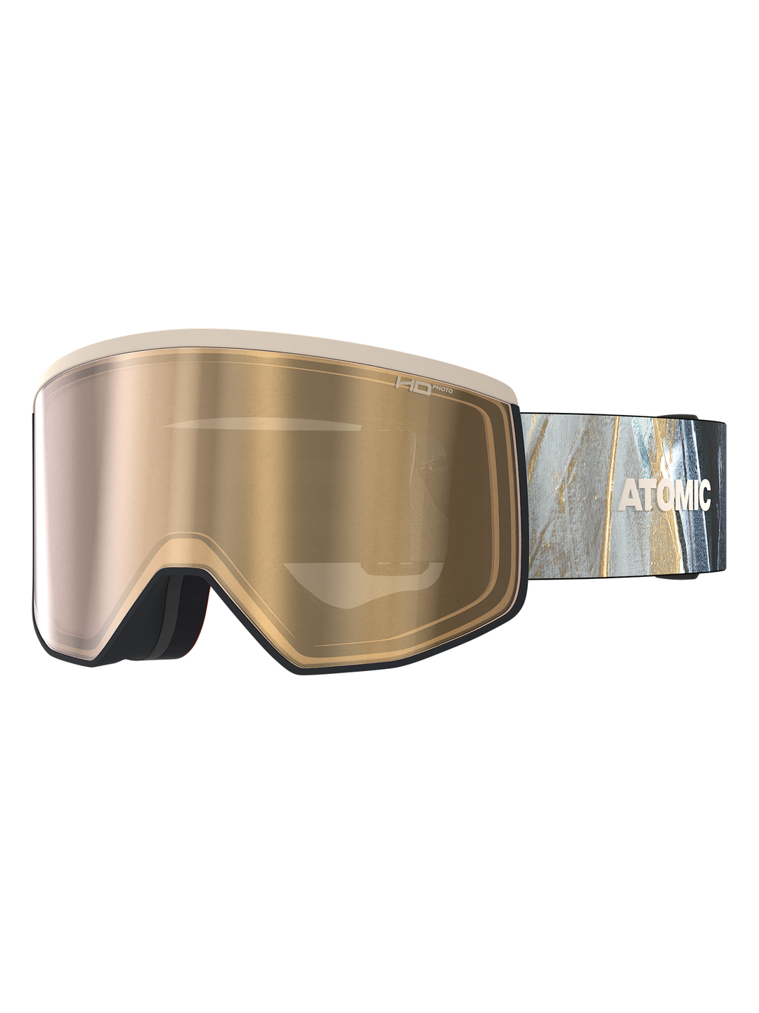 Atomic Four Pro HD Photo Lens Goggles, Gold Lens, multicolor strap