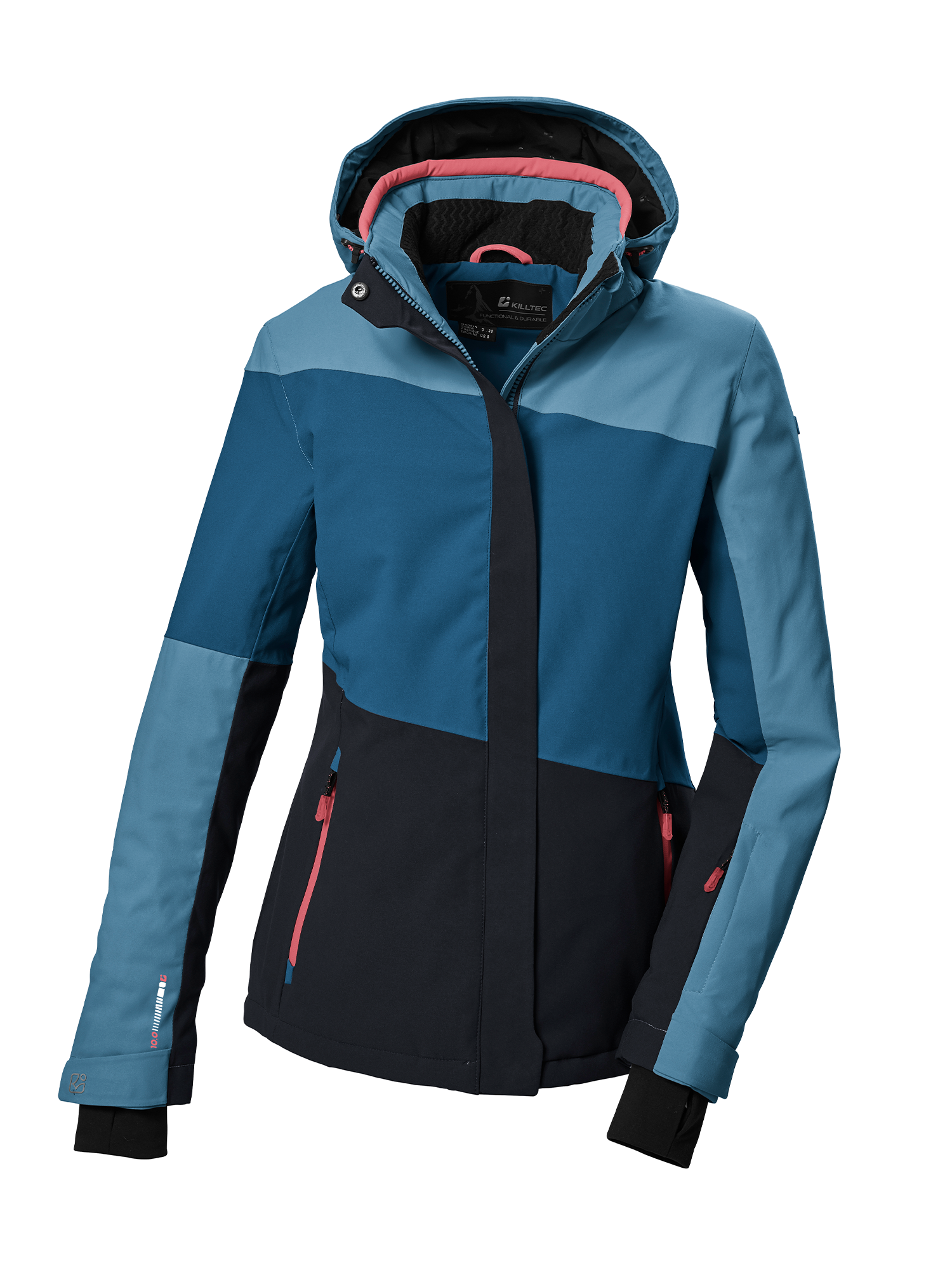 women's Killtec 67 ski jacket, 3 toned blue