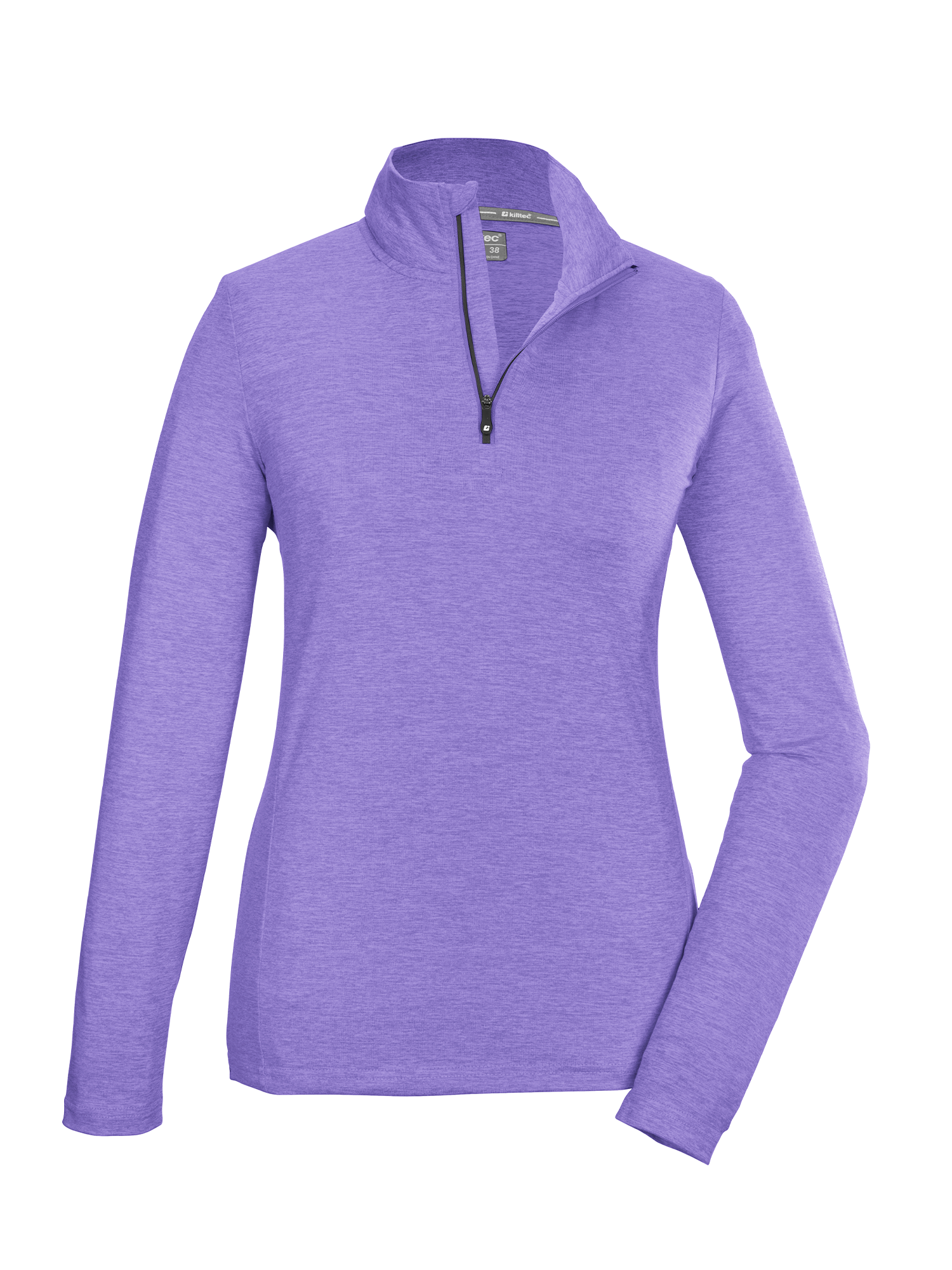 women's Killtec base layer 1/4 zip top, purple