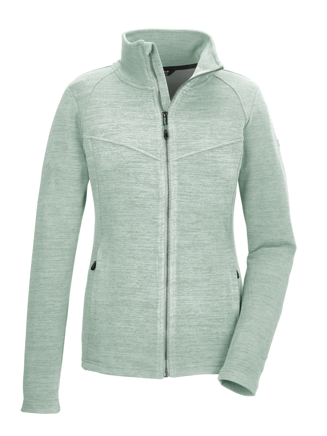 women's Killtec stretch fleece full zip jacket, mint green