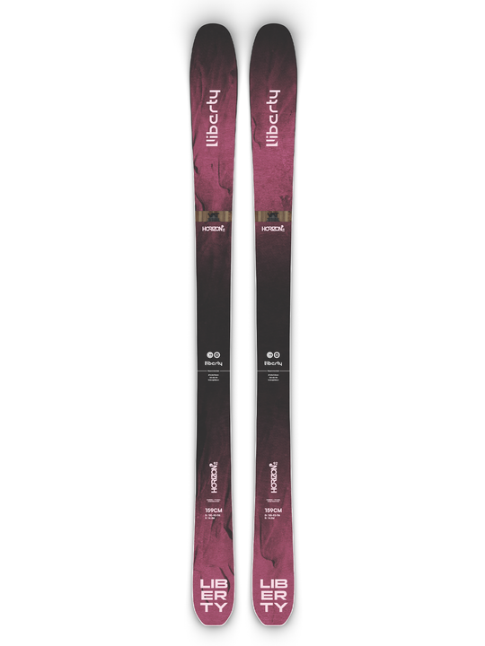 women's Liberty Horizon 92 skis, pink and purple
