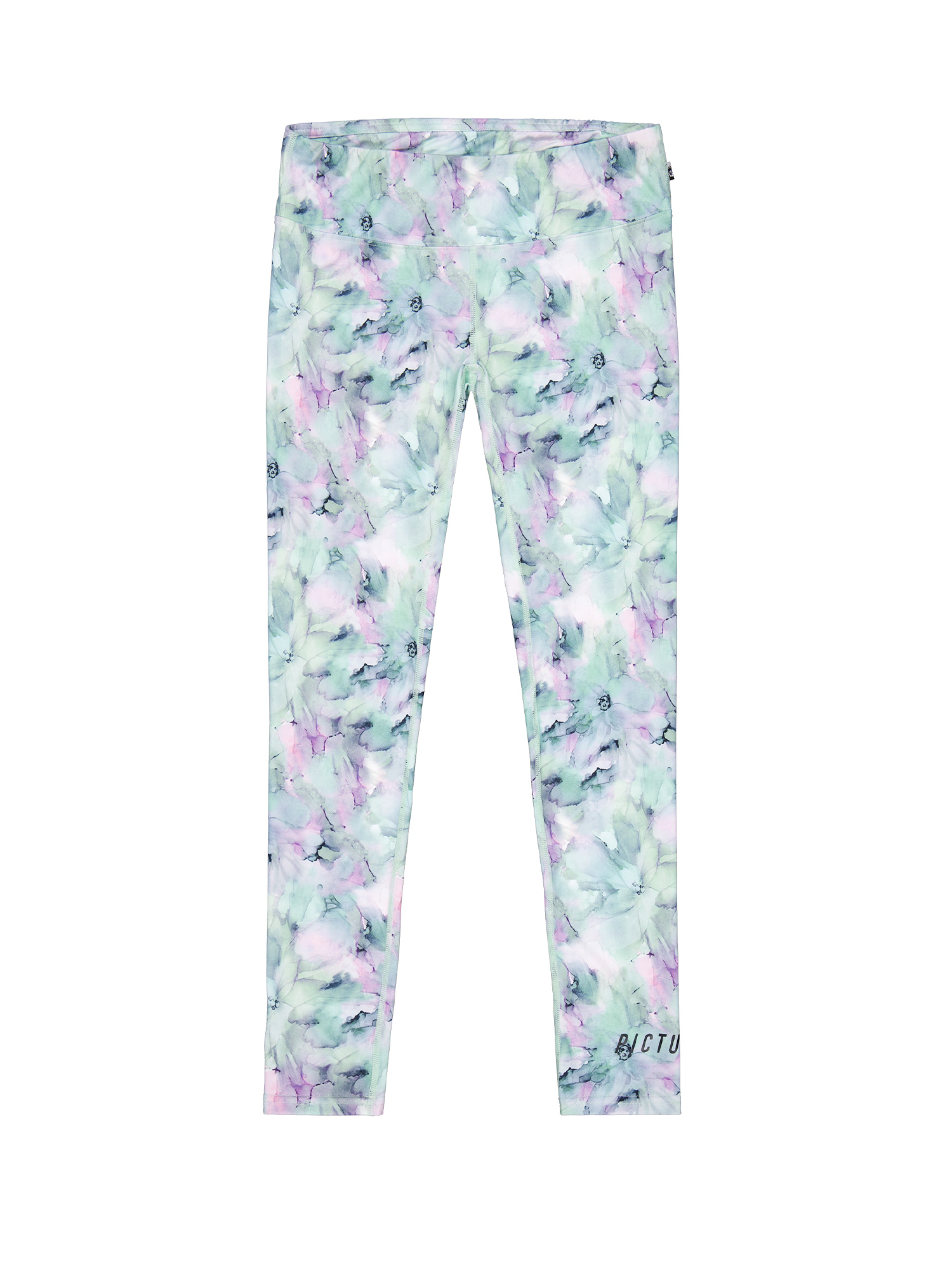 women's base layer pants, watercolor floral print