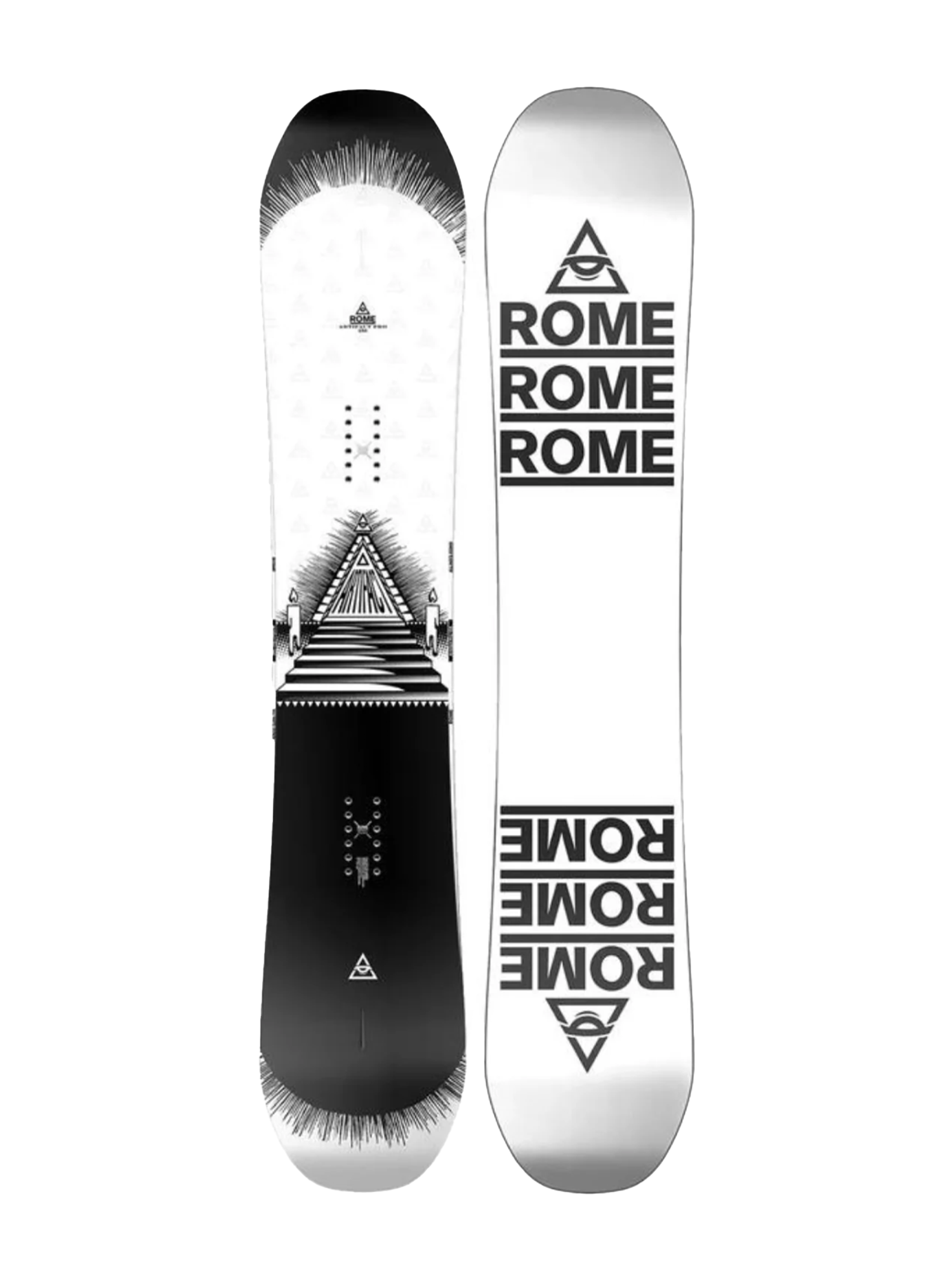 Rome Artifact Pro Snowboard, black and white