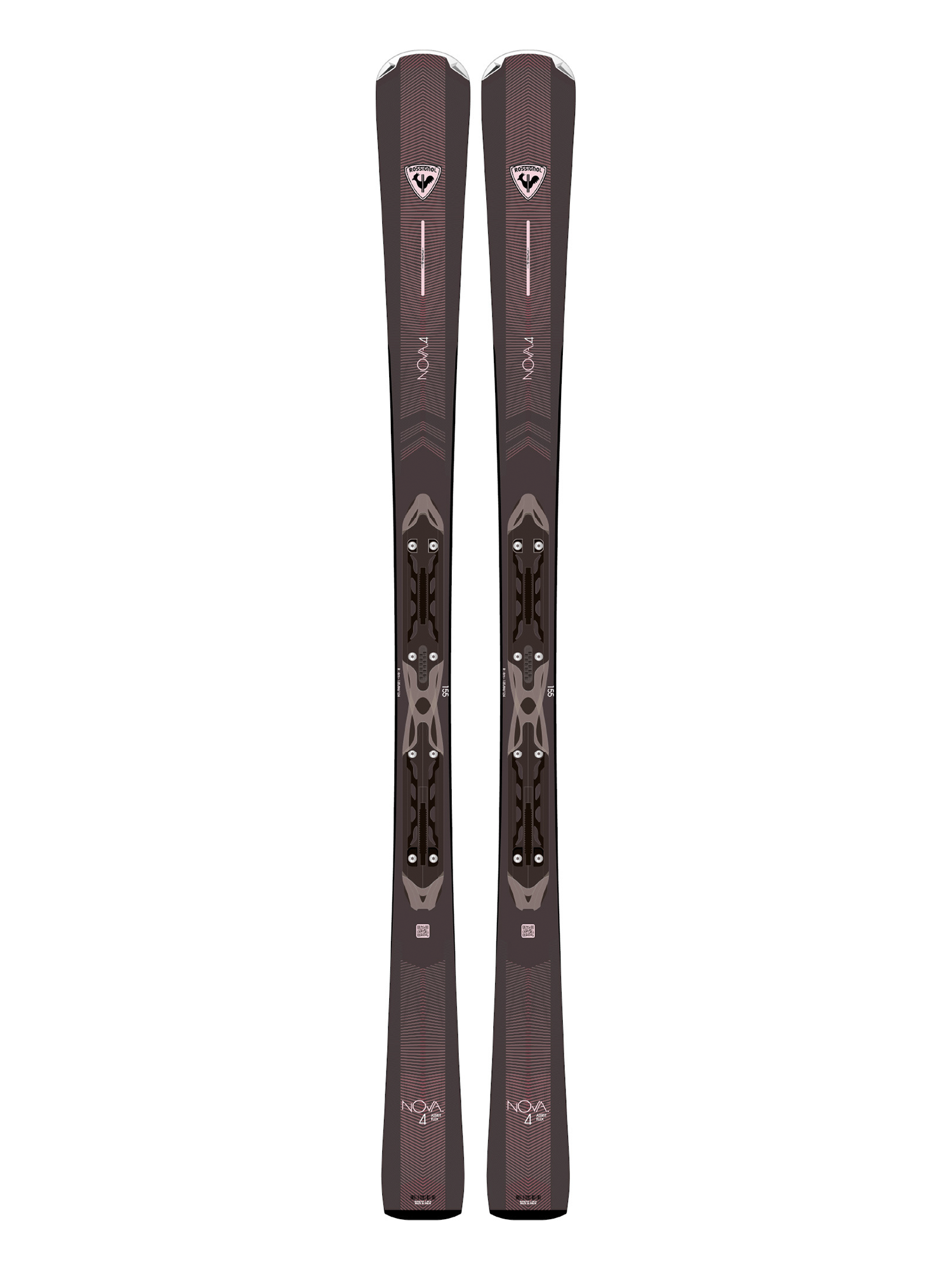 women's Rossignol Nova 4 system skis, purple