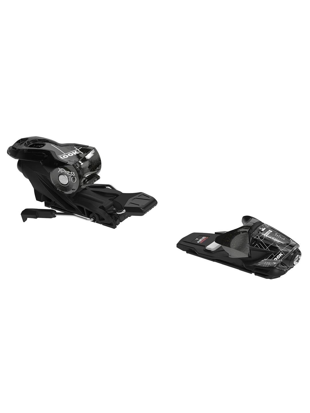 Black ski bindings