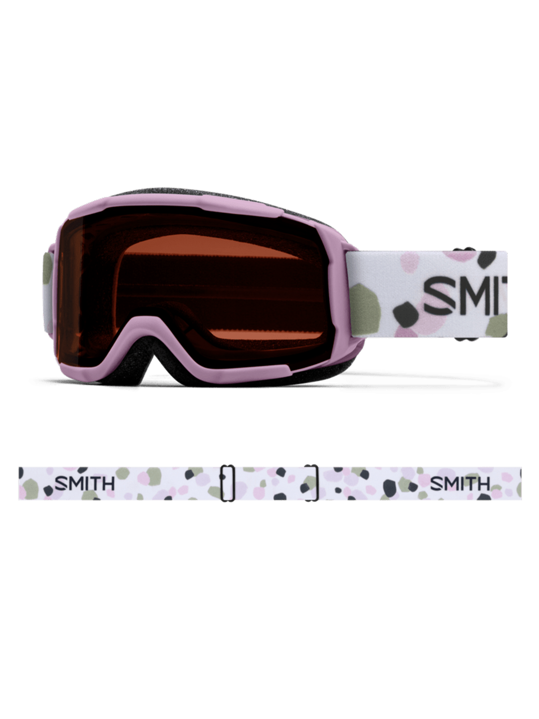 kids Smith Daredevil ski goggles, pink paint pattern