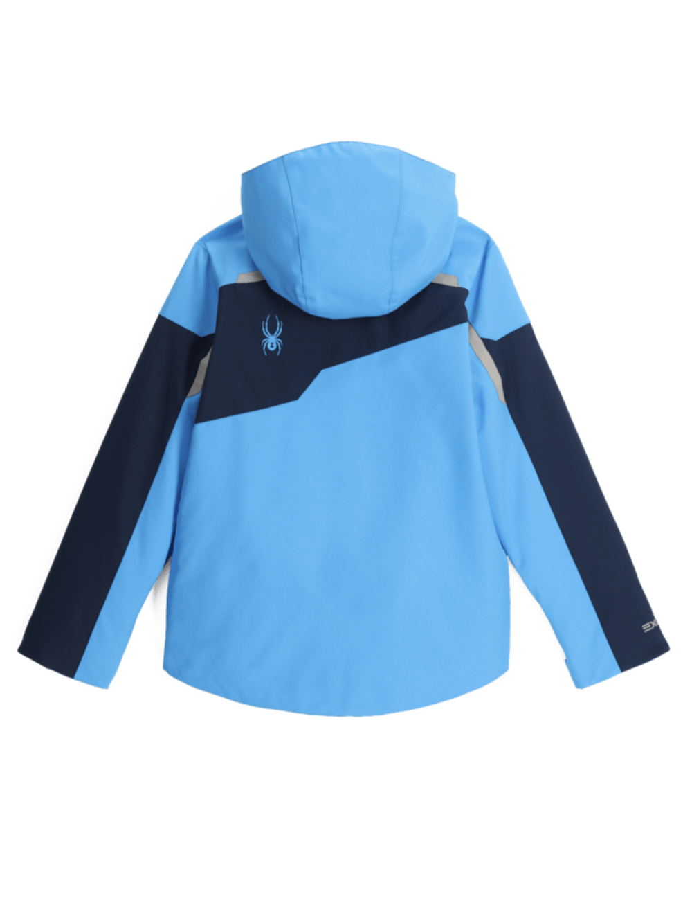 boys' Spyder Leader ski jacket, light blue with dark blue and gray accents