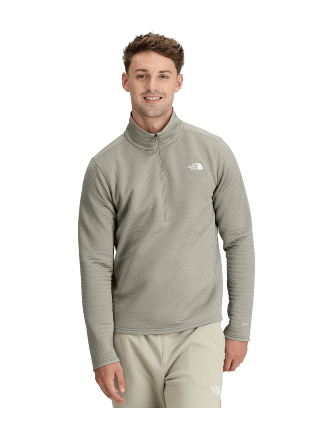 The North Face Men s Dotknit Thermal 1 4 Zip XL Clay Grey