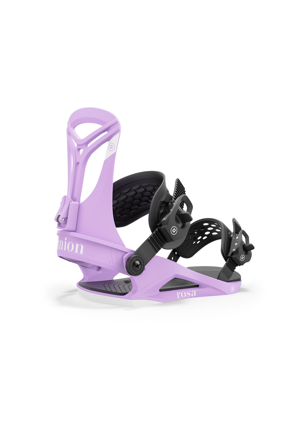 women's Union Rosa snowboard binding, purple with white accents