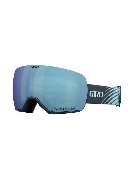 Giro Article II ski/snowboard googles, green and blue strap, blue lens