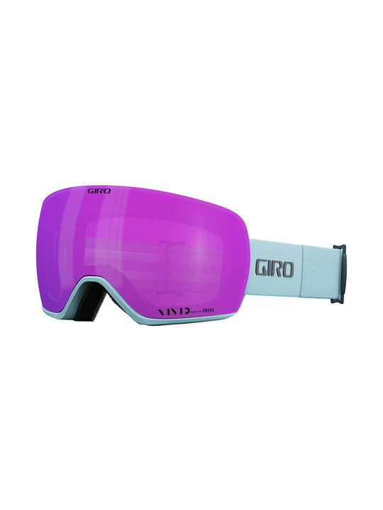 Giro Article II ski/snowboard googles, light blue strap, pink lens