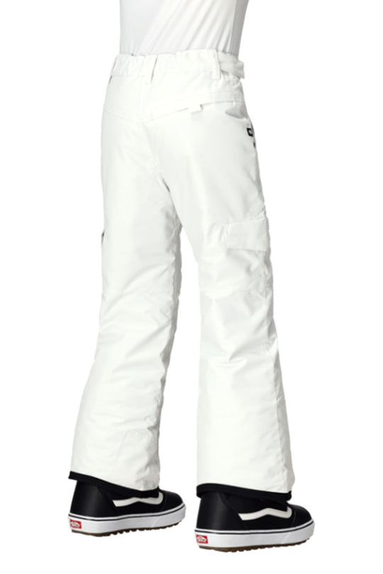 person wearing white snow pants