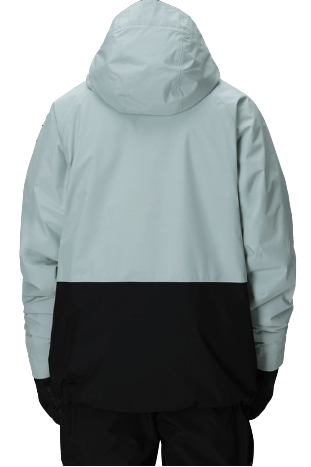 light blue and black colorblock snowboard jacket