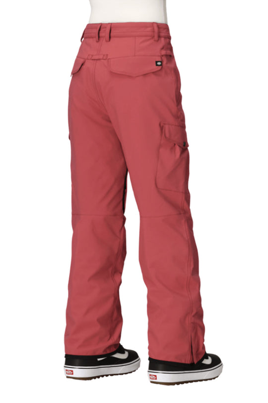 Rose snow pants on a white background