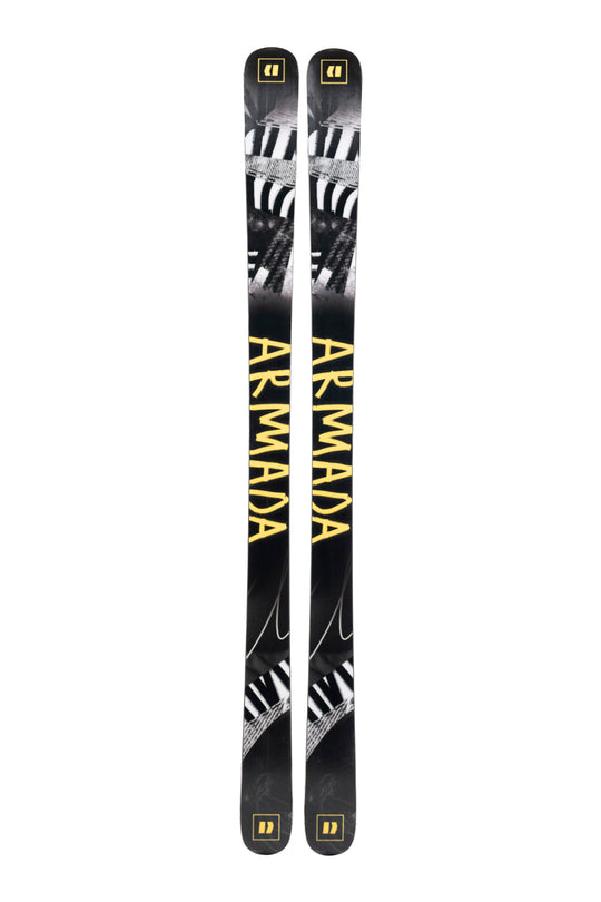 Armada Edollo Skis, black & white base with yellow Armada logo