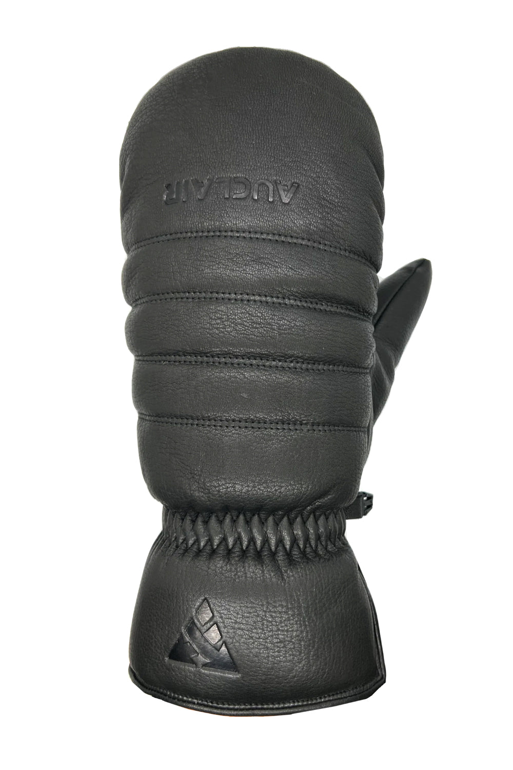 Black insulated, leather glove with Auclair brand logo on a white background