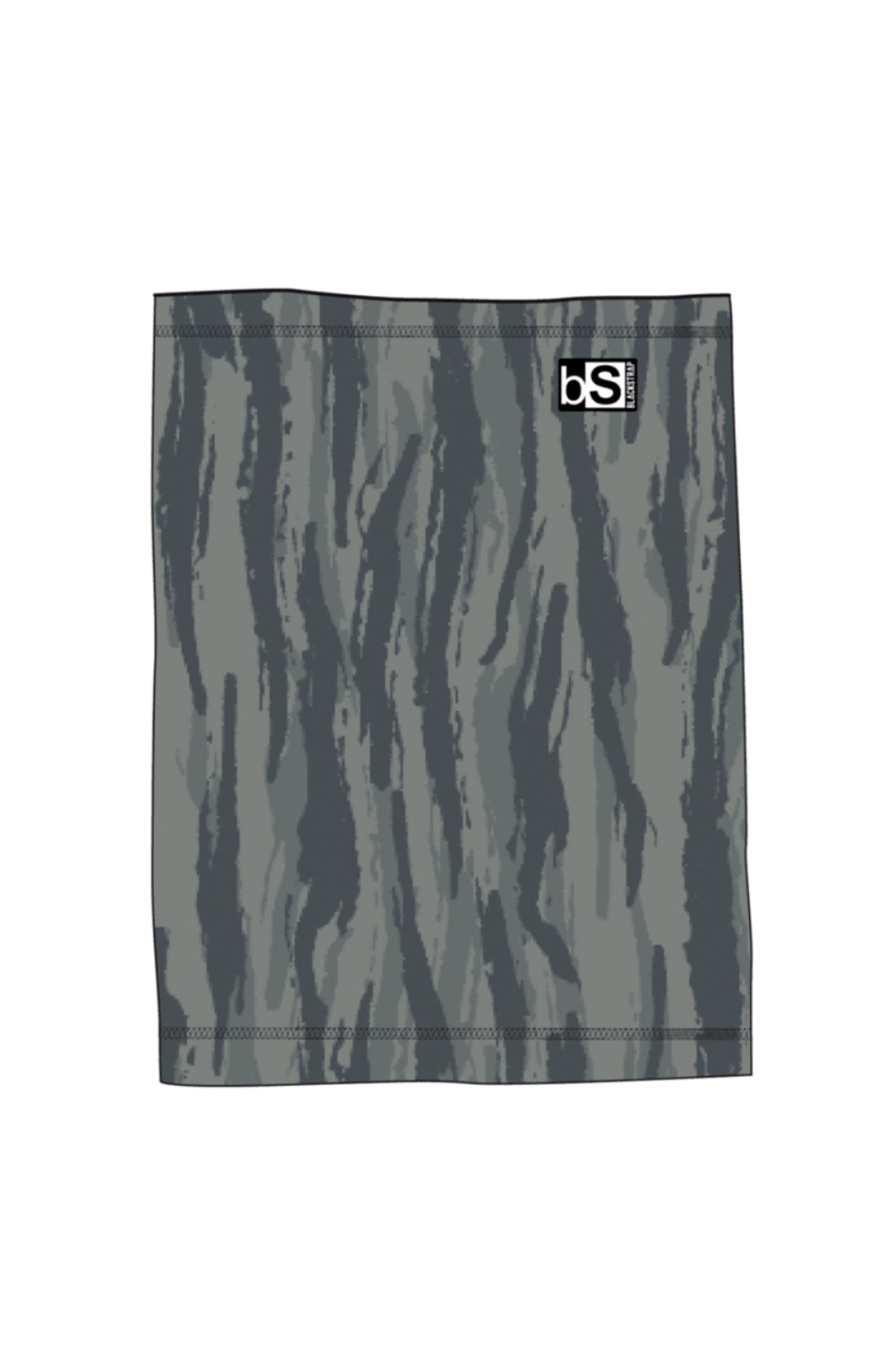 Adult Blackstrap neck tube, black and grey striped camo