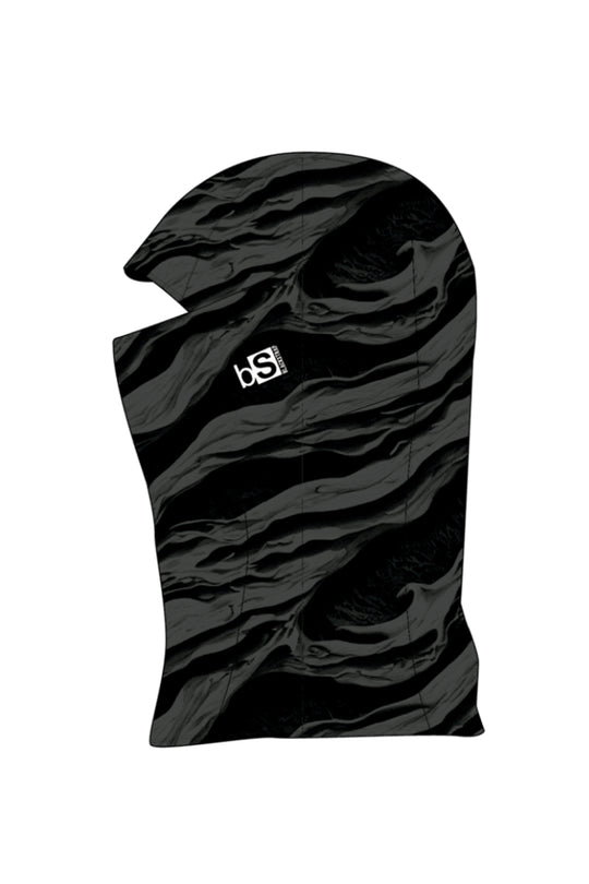Adult Blackstrap balaclava, black and grey swirl