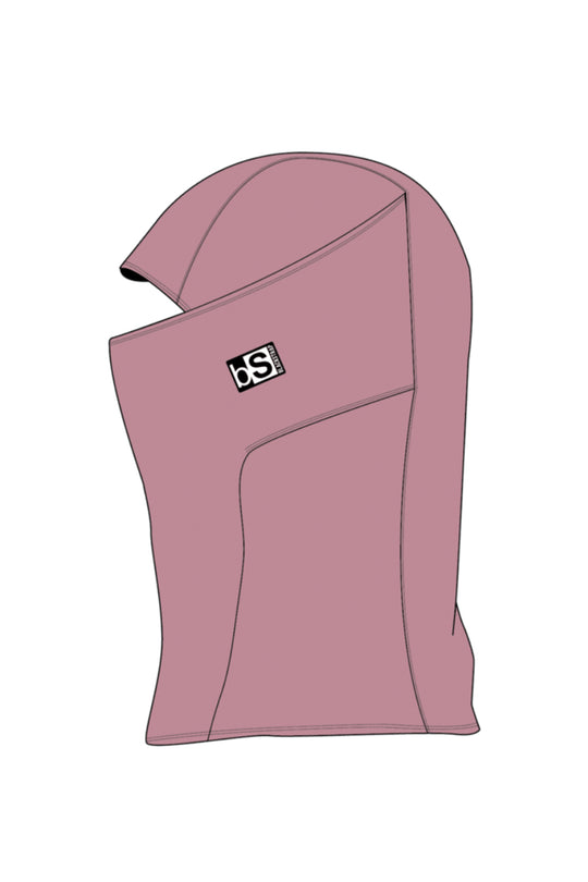 Adult Blackstrap balaclava, dusty rose pink
