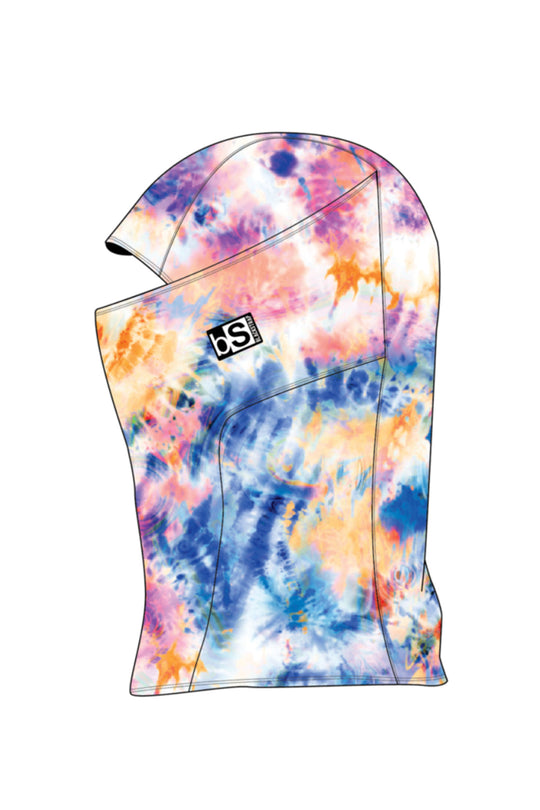 Blackstrap Kids' balaclava, pastel tie- dye pattern