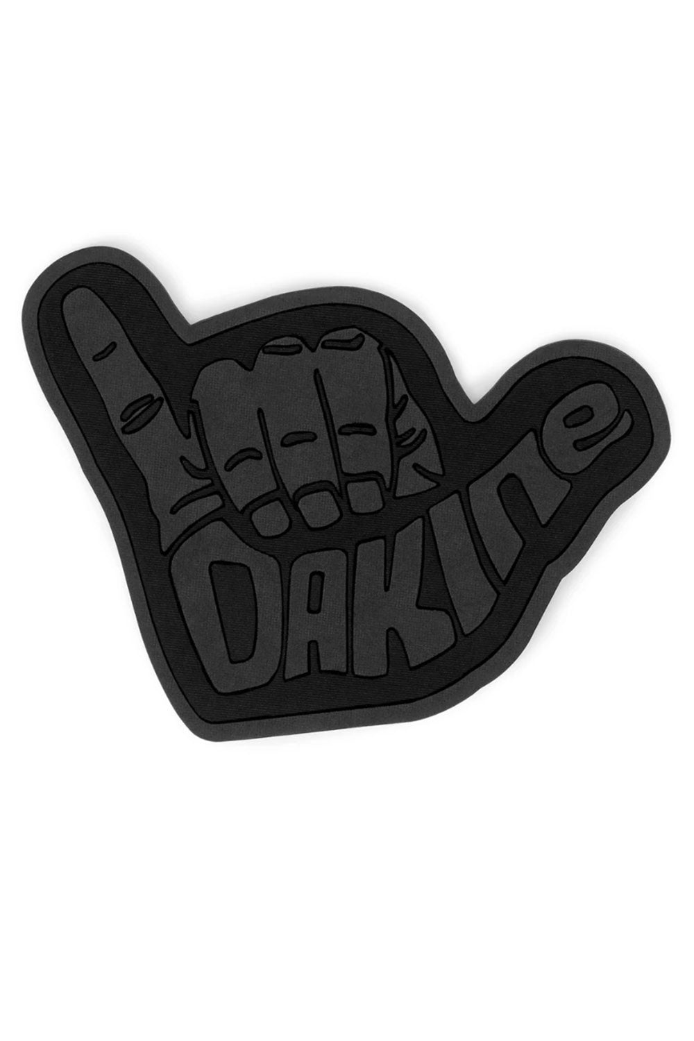 Black foam finger with 'Dakine' branding on a white background
