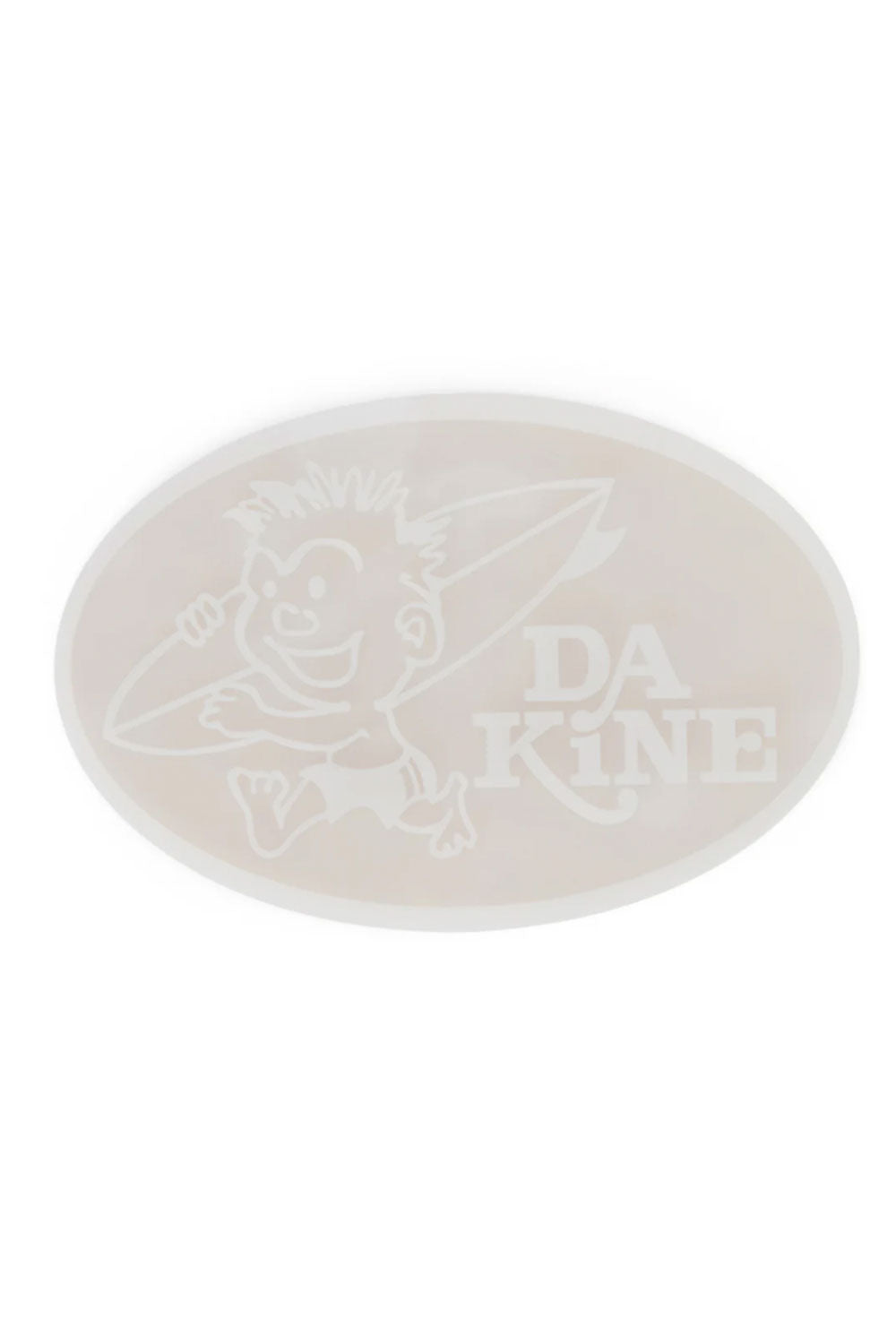 White snowboard stomp pad with surfer graphic