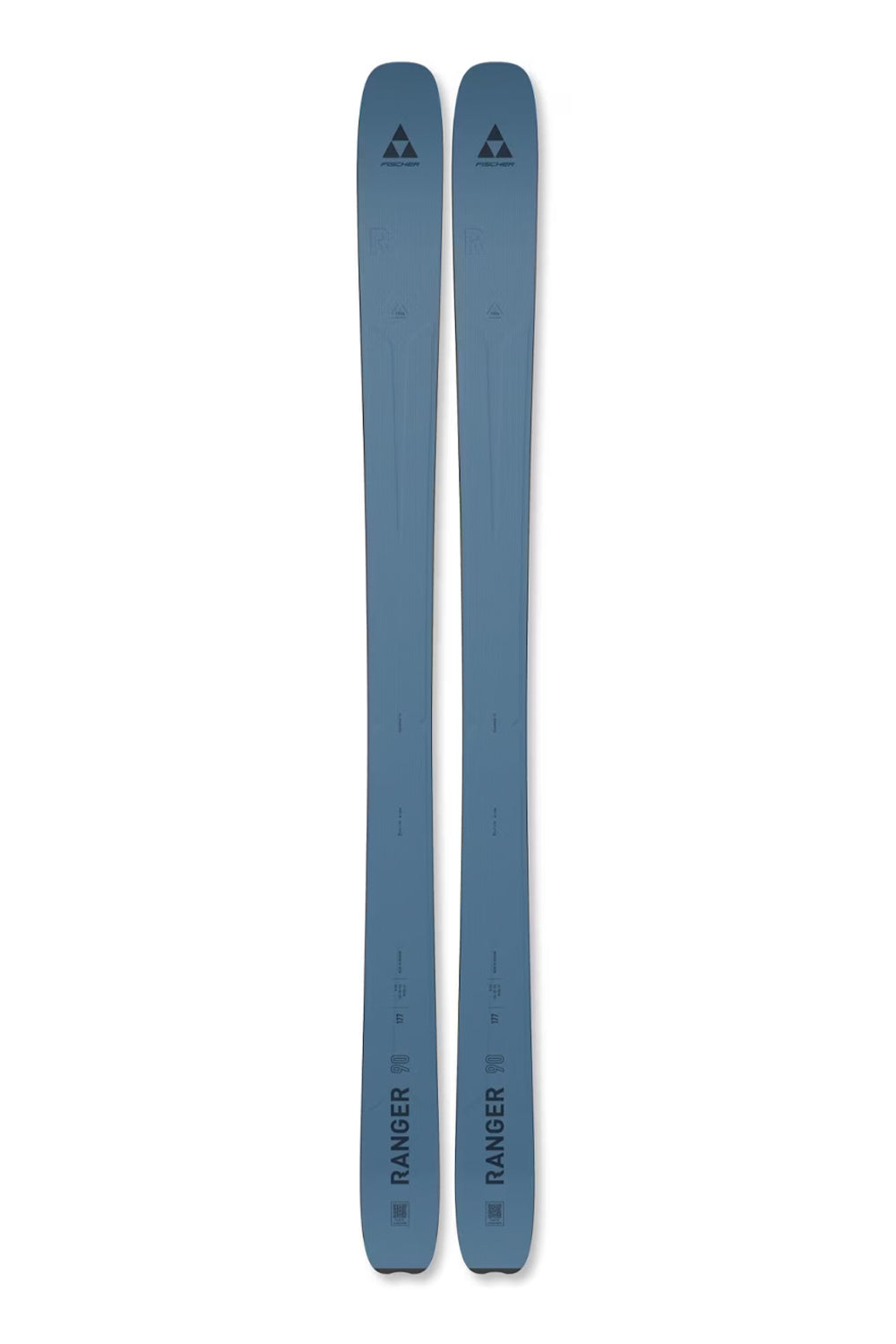Fishcer Ranger 90 skis, blue with black accents