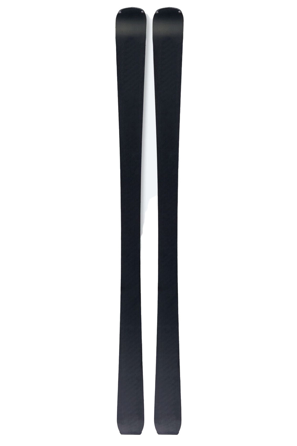 Two black ski bottoms on a white background