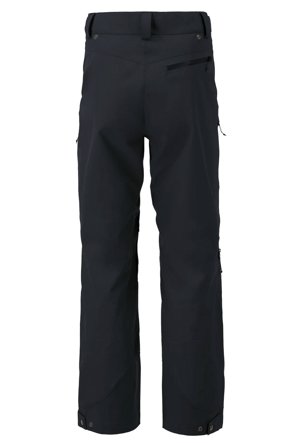 Black ski pants on a white background