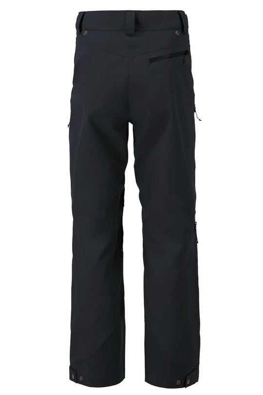 Black ski pants on a white background