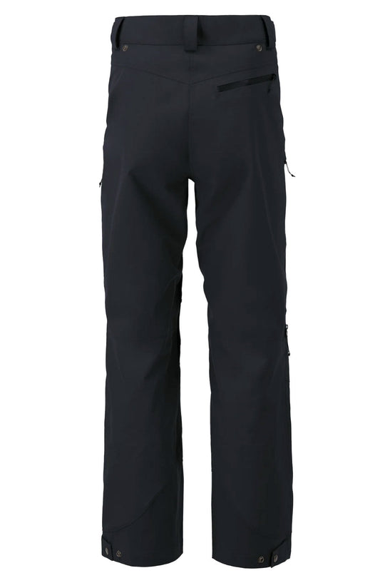 Black ski pants on a white background
