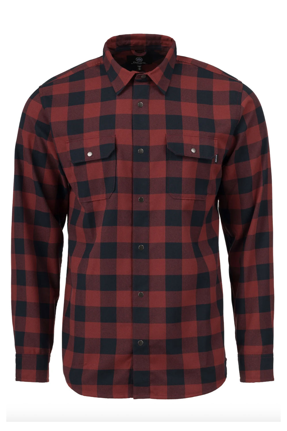 Red and black checkered shirt on a white background