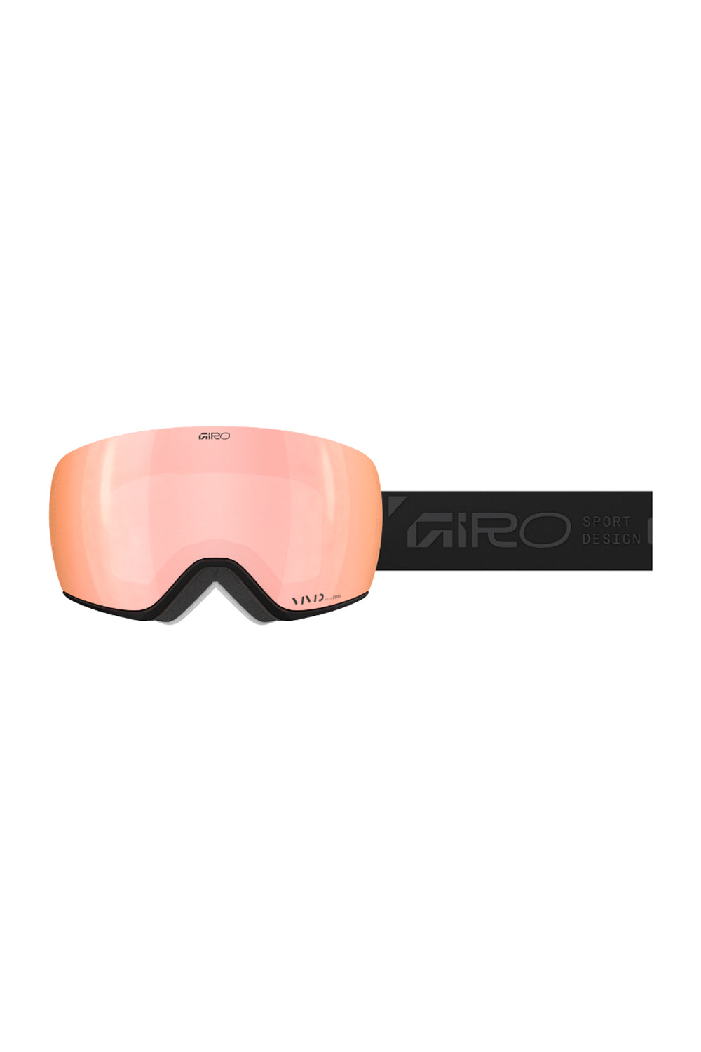 Giro Article II ski/snowboard goggles, black strap rose gold lens