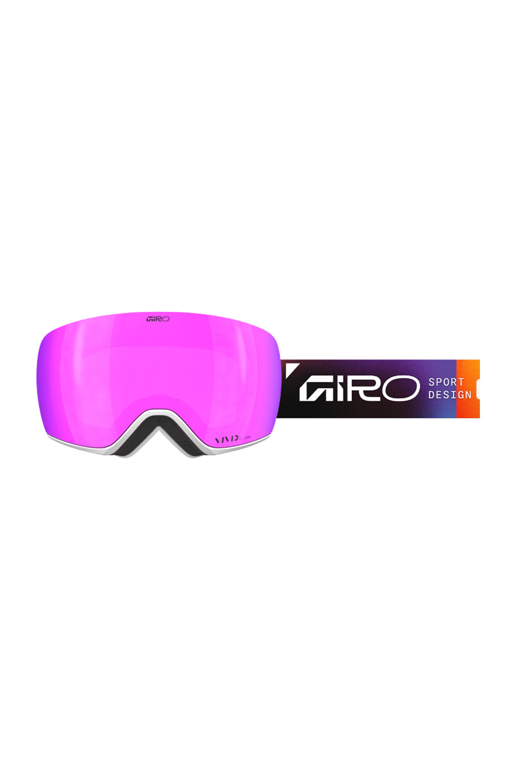 Giro Article II ski/snowboard goggles, purple black and orange strap and pink lens