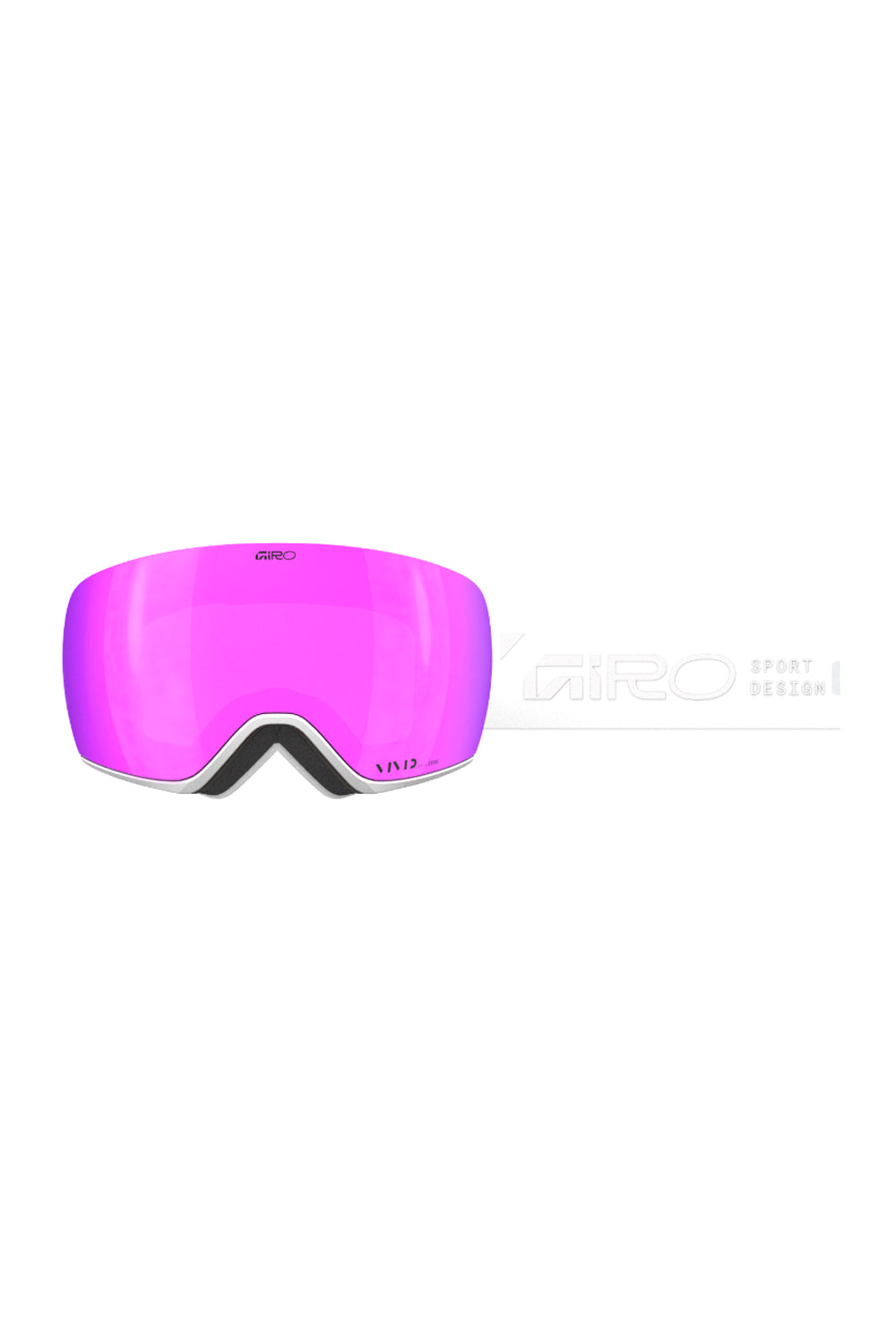 Giro Article II ski/snowboard goggles, white strap pink lens