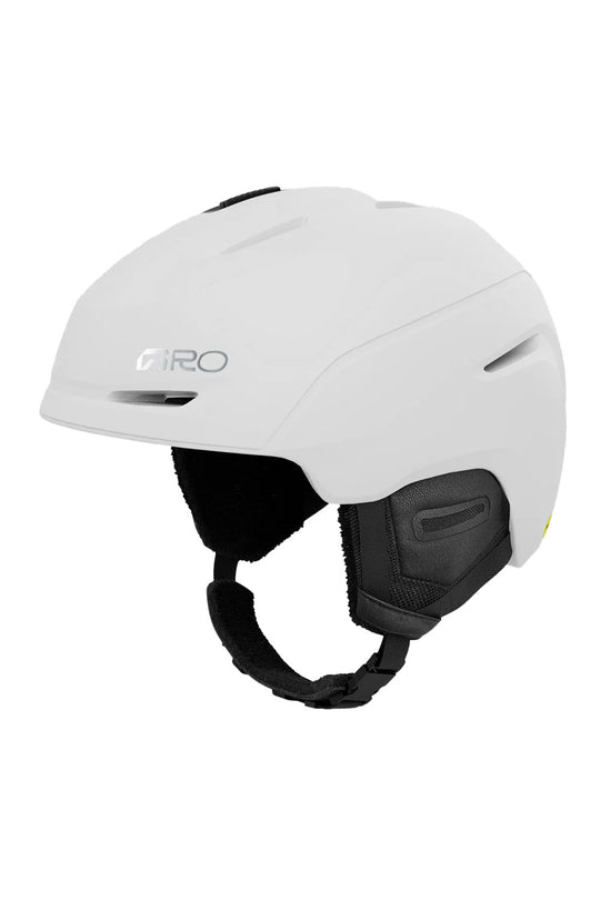 White helmet with black interior and Giro logo on a white background